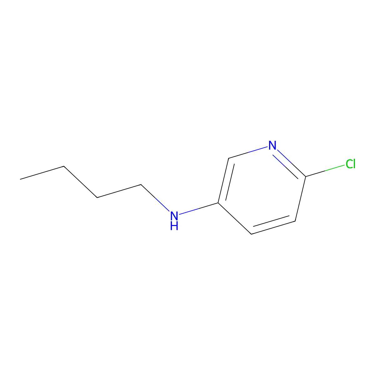 N-butyl-6-chloropyridin-3-amine molecular structure, CAS 120739-99-3