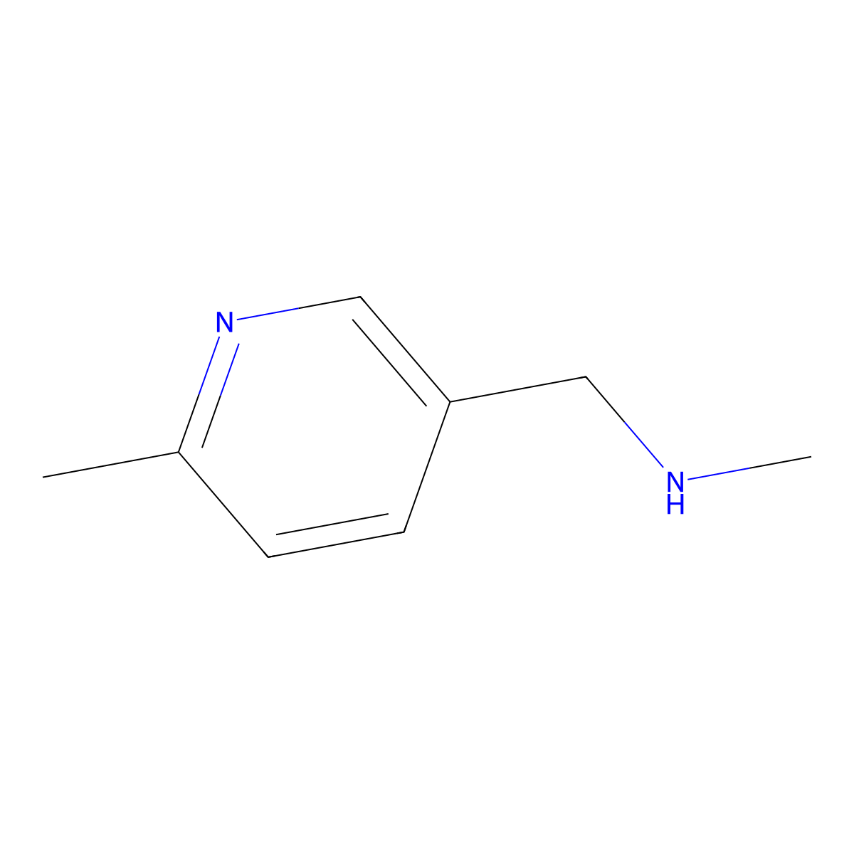 2-Methyl-5-[(methylamino)methyl]pyridine molecular structure, CAS 120740-02-5