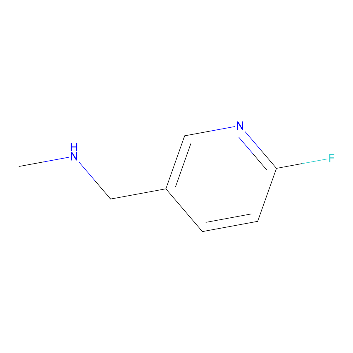 1-(6-Fluoropyridin-3-yl)-N-methylmethanamine molecular structure, CAS 120740-03-6