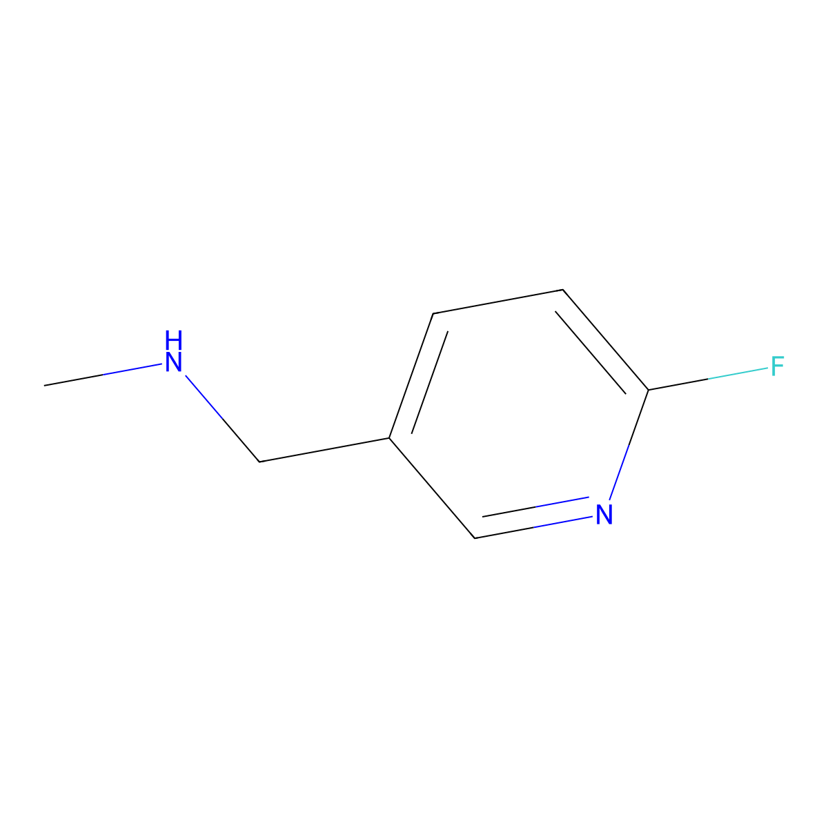 1-(6-Fluoropyridin-3-yl)-N-methylmethanamine molecular structure, CAS 120740-03-6