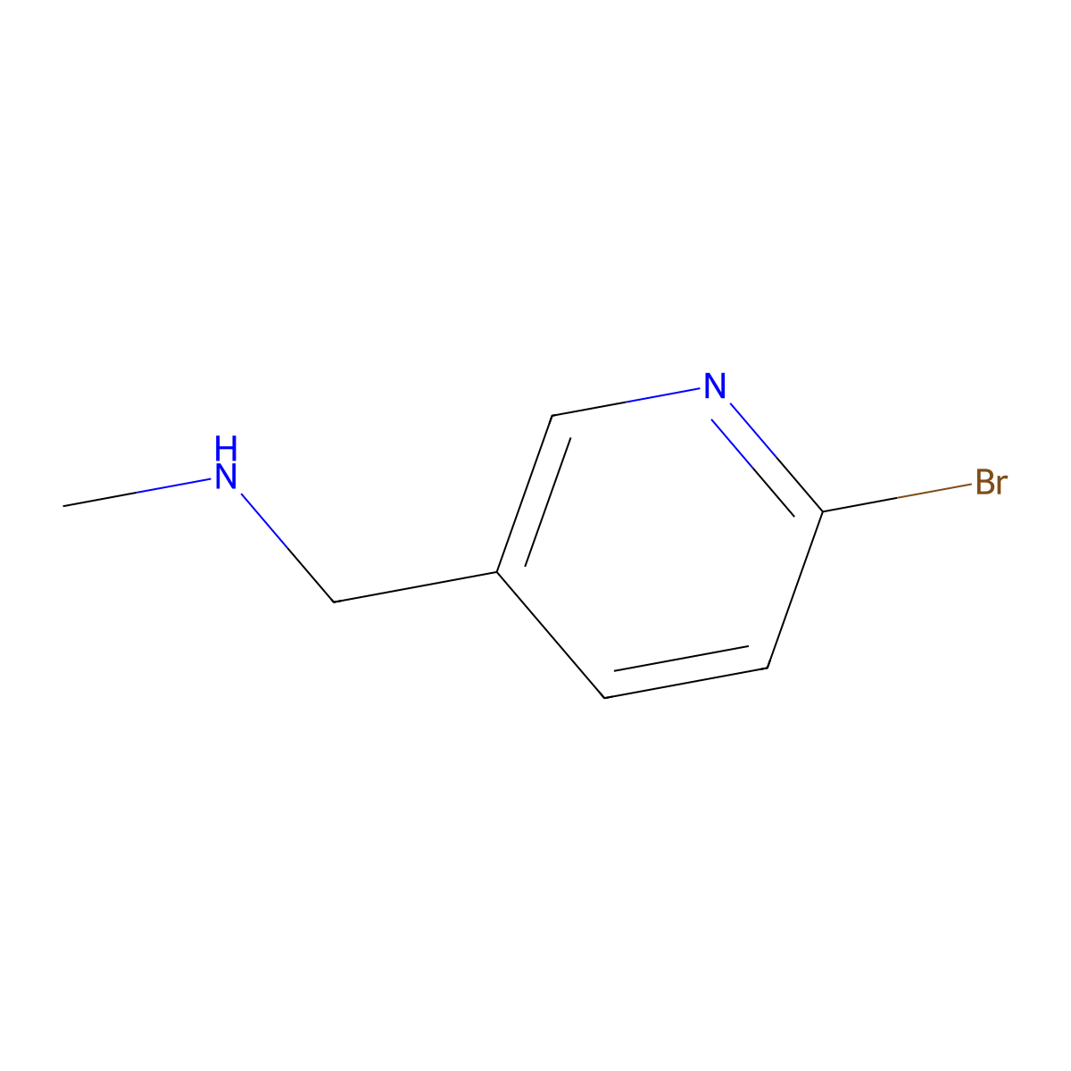 1-(6-Bromopyridin-3-YL)-N-methylmethanamine molecular structure, CAS 120740-04-7