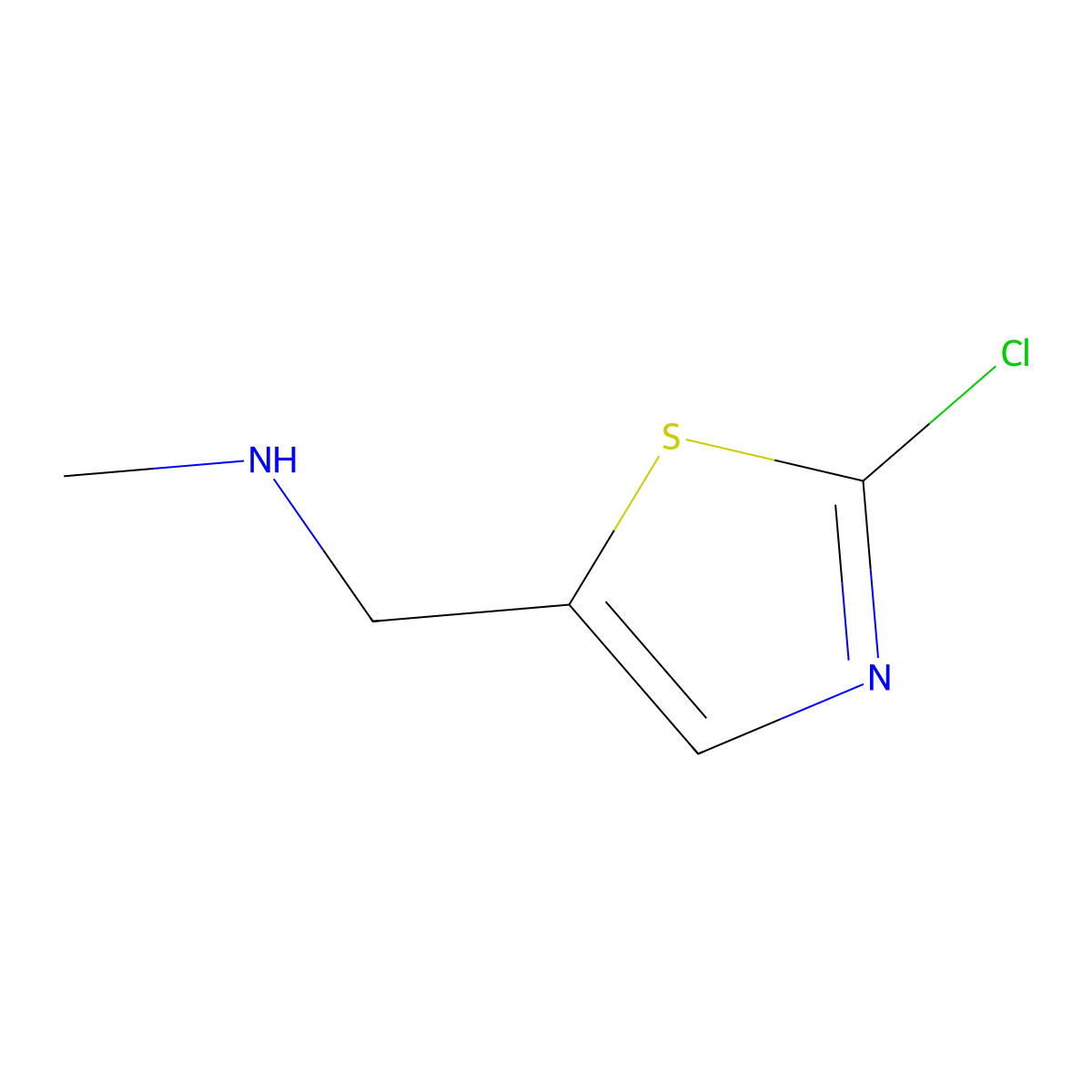 (2-Chloro-thiazol-5-ylmethyl)-methyl-amine molecular structure, CAS 120740-06-9