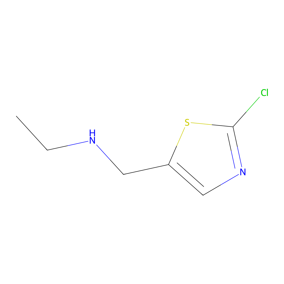 N-((2-Chlorothiazol-5-yl)methyl)ethanamine molecular structure, CAS 120740-07-0