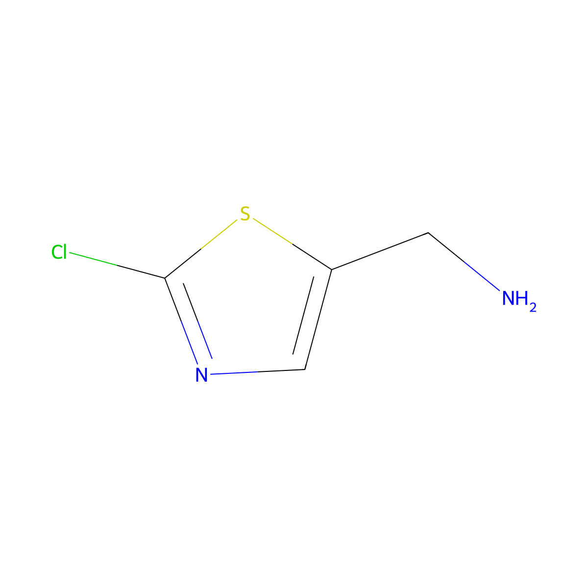 2-Chloro-5-aminomethylthiazole molecular structure, CAS 120740-08-1