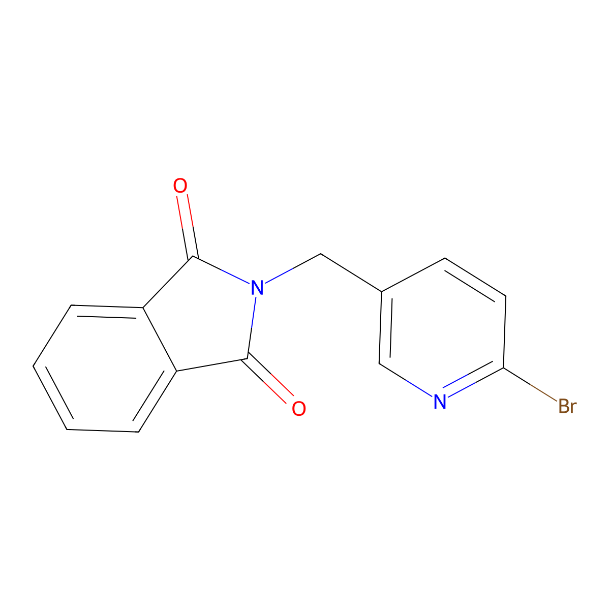 N-(6-bromo-3-pyridylmethyl)phthalimide molecular structure, CAS 120740-11-6