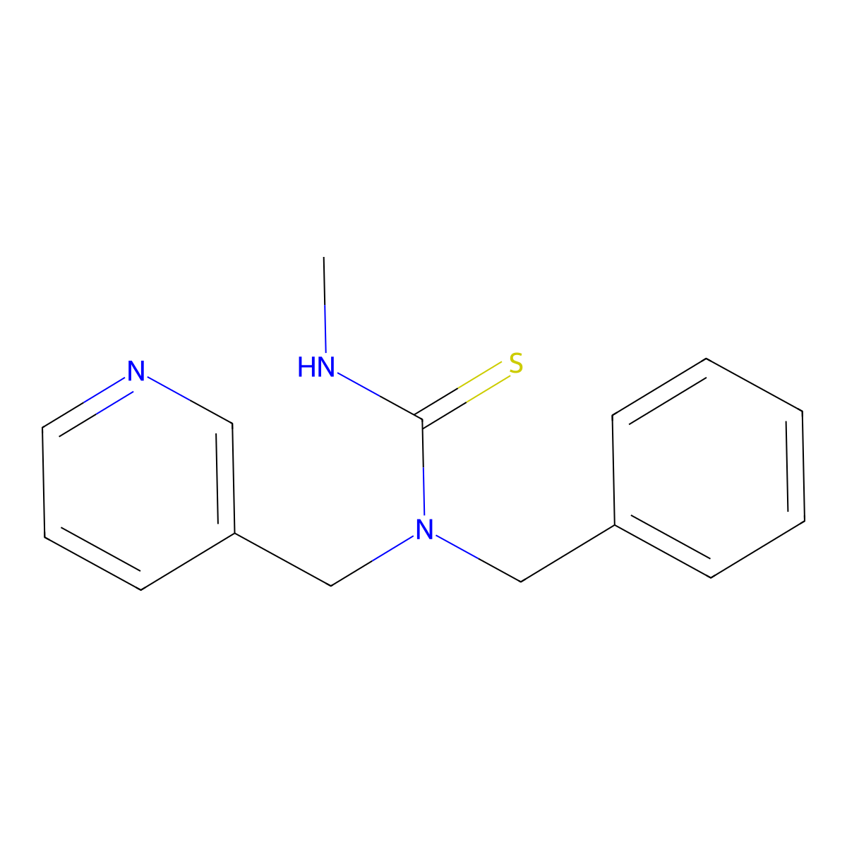 1-Benzyl-3-methyl-1-(pyridin-3-ylmethyl)thiourea molecular structure, CAS 120740-42-3
