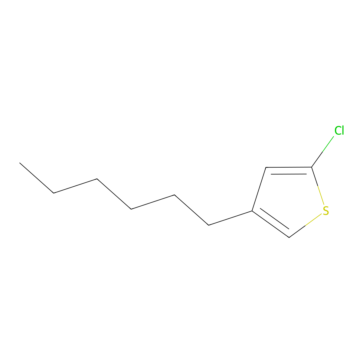 2-Chloro-4-hexylthiophene molecular structure, CAS 1207426-65-0