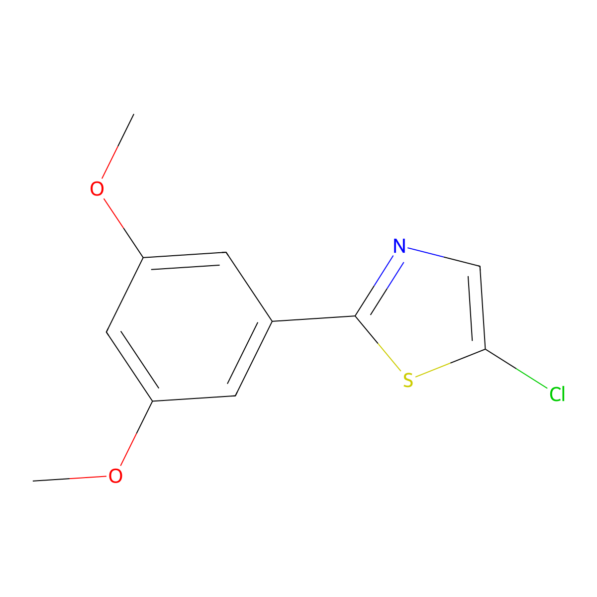5-Chloro-2-(3,5-dimethoxyphenyl)thiazole molecular structure, CAS 1207426-83-2