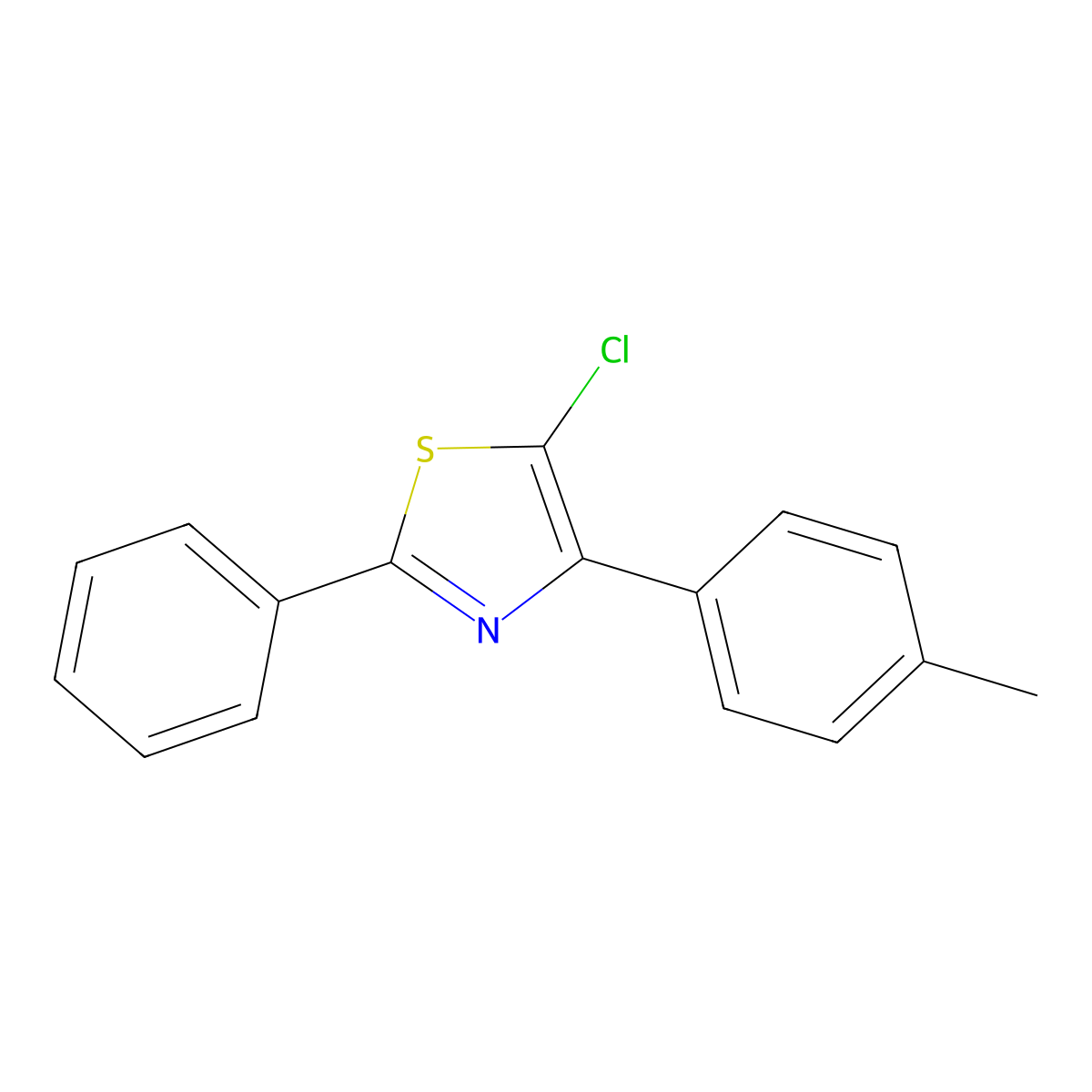 5-Chloro-2-phenyl-4-(p-tolyl)thiazole molecular structure, CAS 1207426-85-4