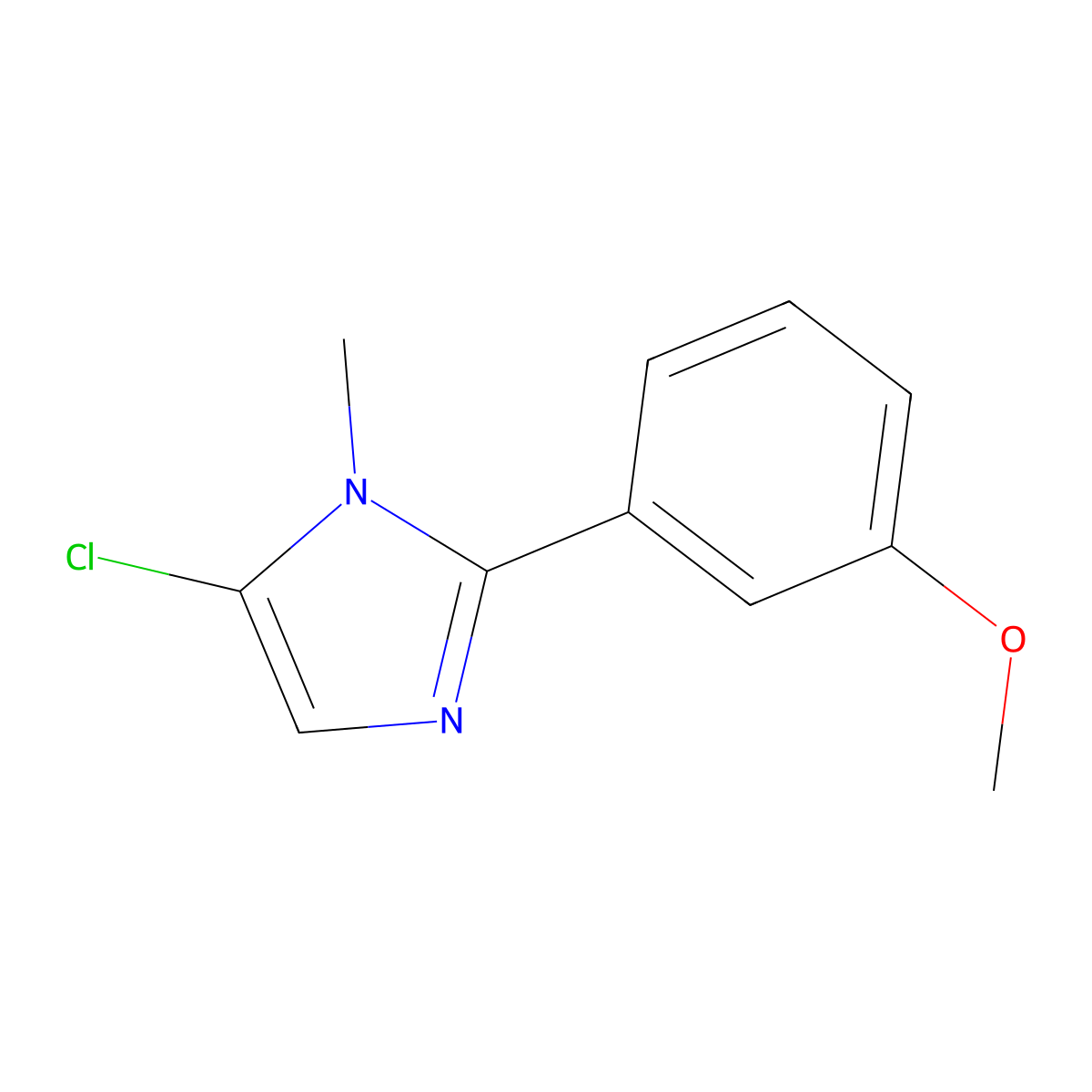 5-Chloro-1-methyl-2-(3-methoxyphenyl)imidazole molecular structure, CAS 1207427-10-8