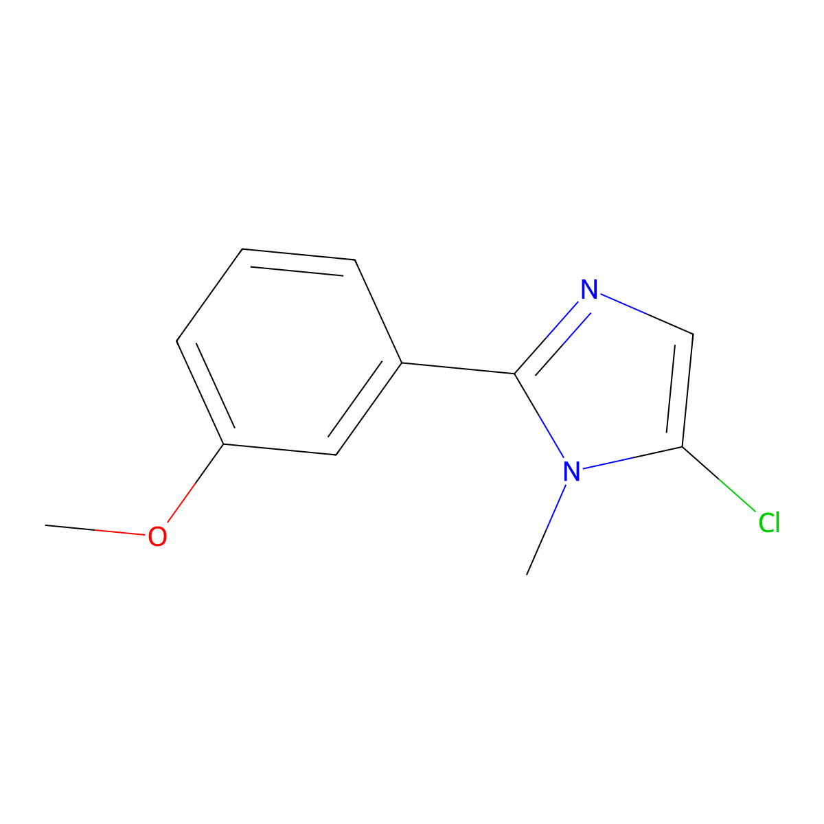 5-Chloro-1-methyl-2-(3-methoxyphenyl)imidazole molecular structure, CAS 1207427-10-8