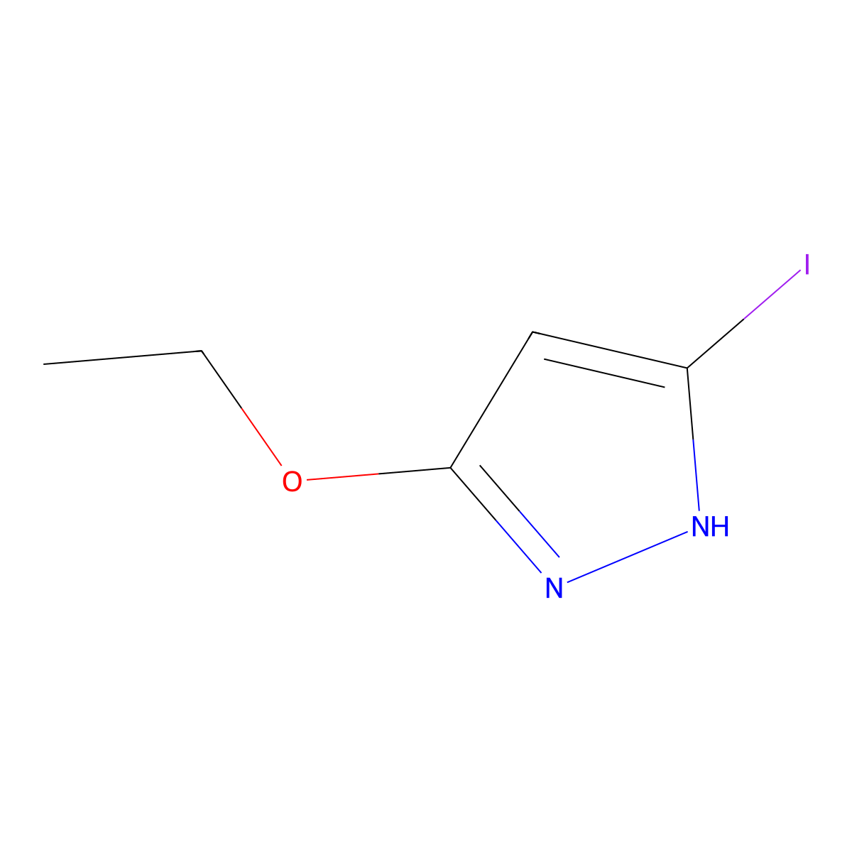 3-ethoxy-5-iodo-1H-pyrazole molecular structure, CAS 1207431-92-2