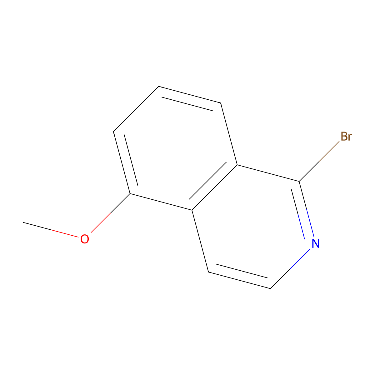 1-Bromo-5-methoxyisoquinoline molecular structure, CAS 1207448-19-8