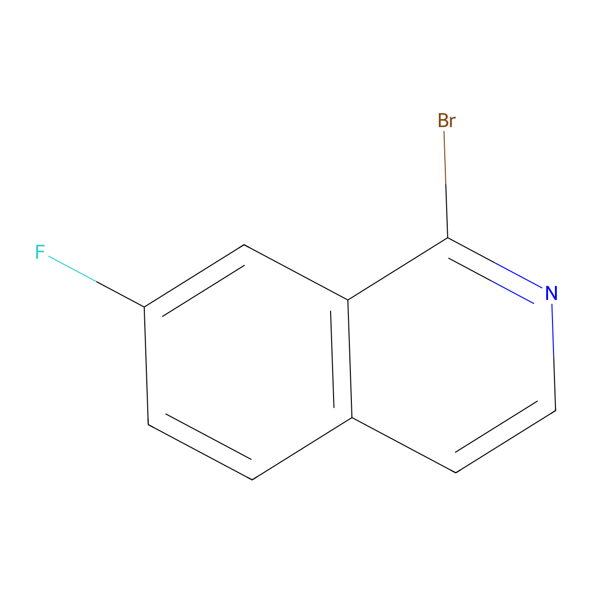 1-Bromo-7-fluoroisoquinoline molecular structure, CAS 1207448-24-5