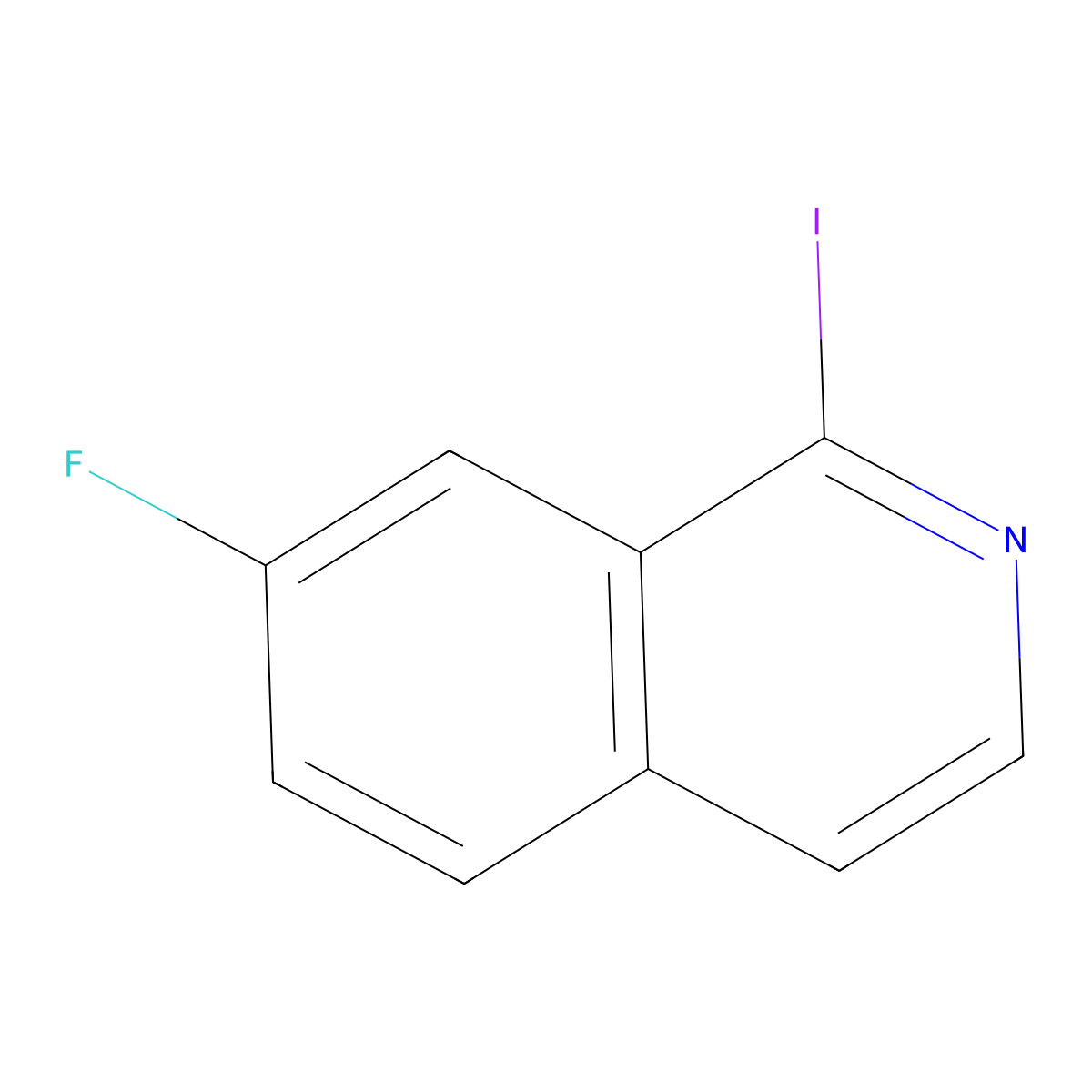 7-Fluoro-1-iodoisoquinoline molecular structure, CAS 1207448-25-6