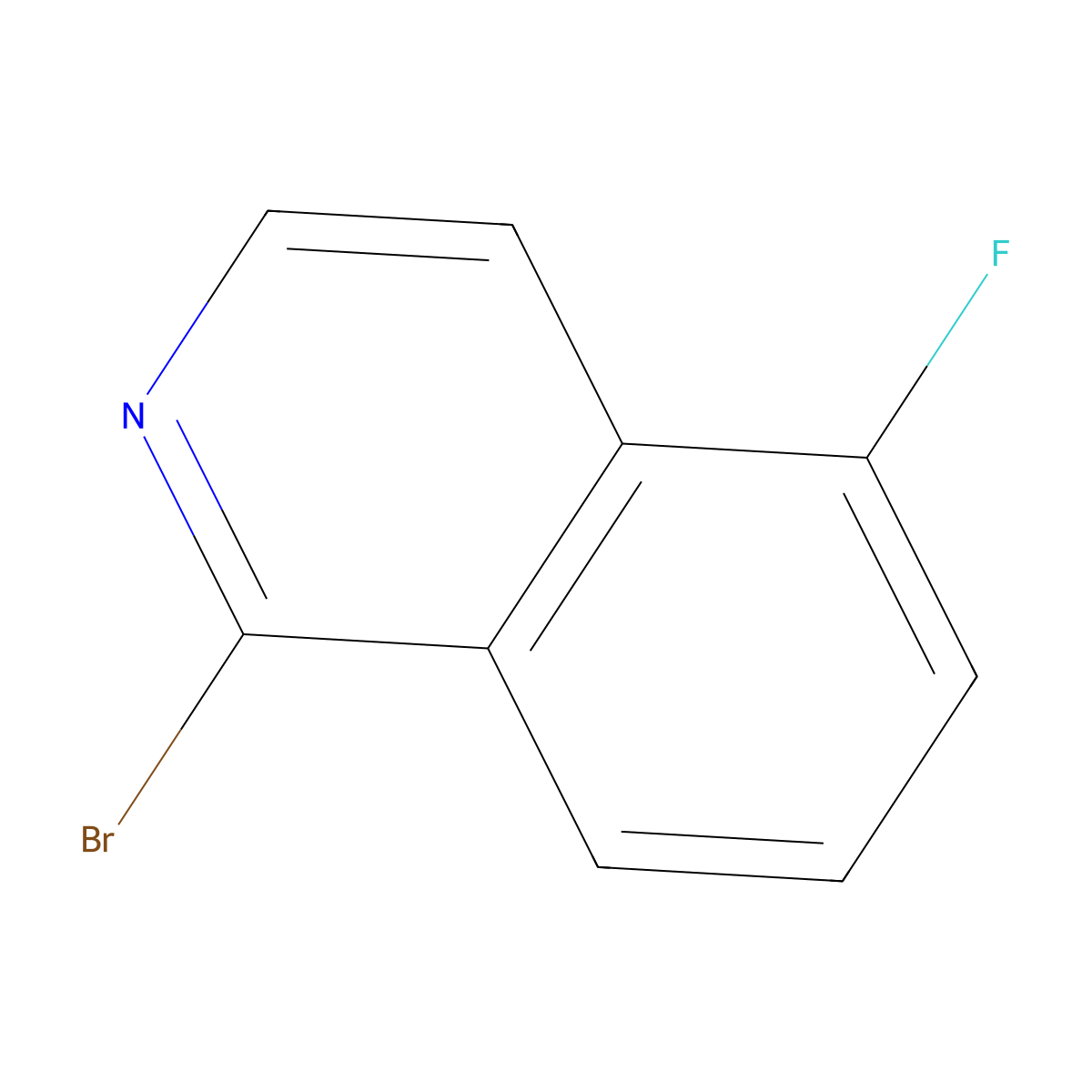 1-Bromo-5-fluoroisoquinoline molecular structure, CAS 1207448-30-3