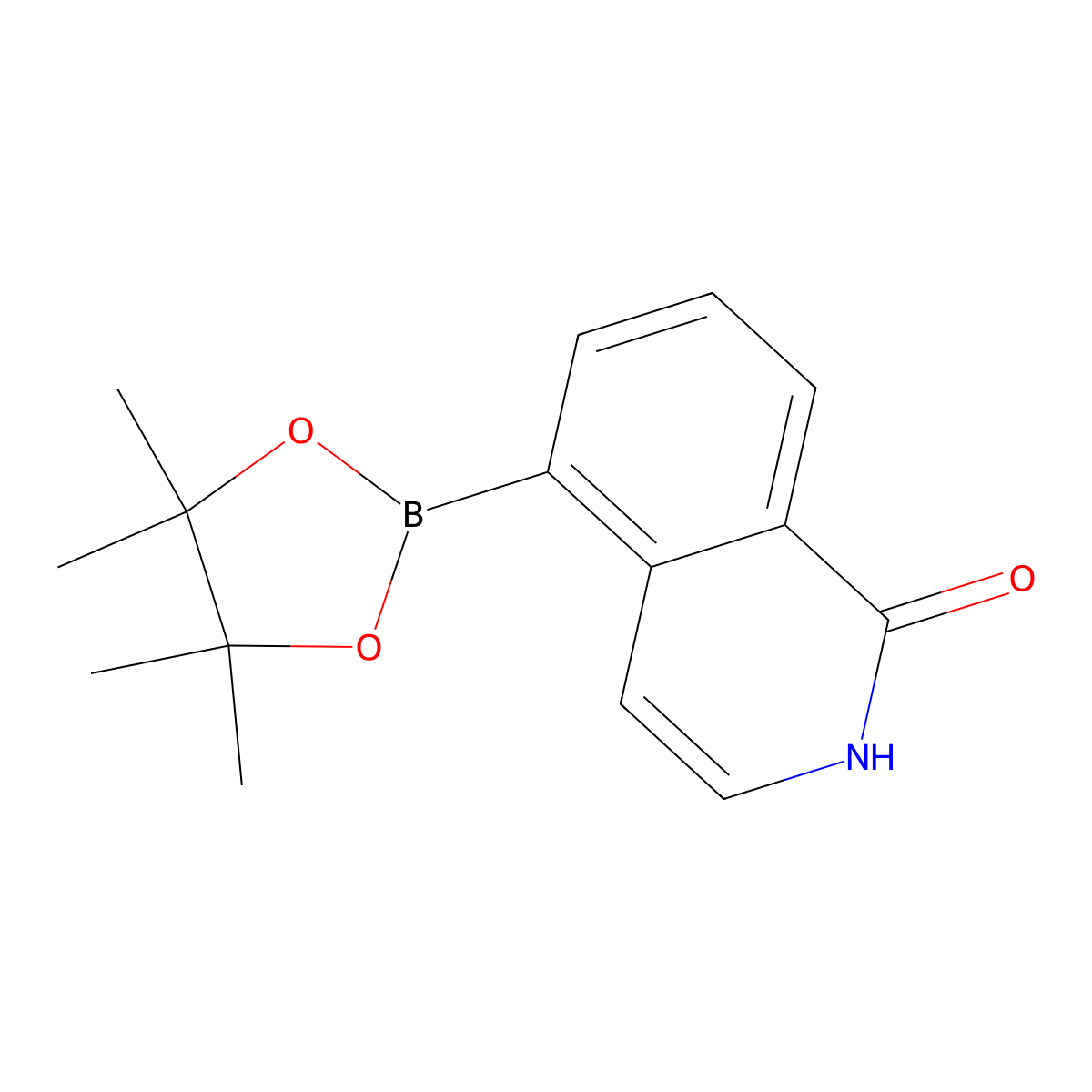 5-(4,4,5,5-Tetramethyl-1,3,2-dioxaborolan-2-yl)isoquinolin-1(2H)-one molecular structure, CAS 1207448-46-1