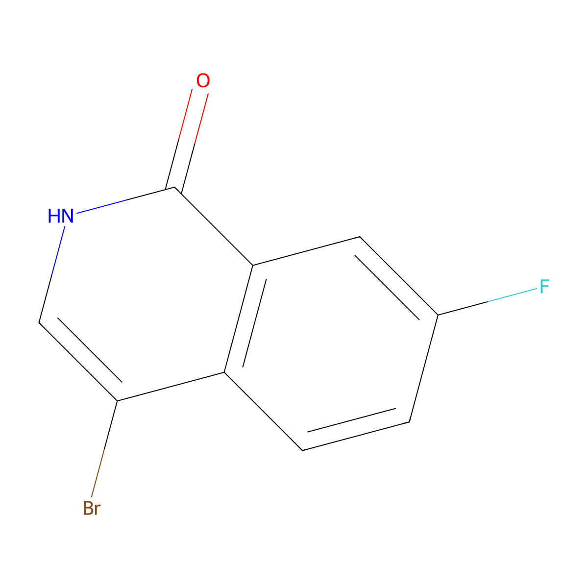 4-Bromo-7-fluoro-1,2-dihydroisoquinolin-1-one molecular structure, CAS 1207448-47-2