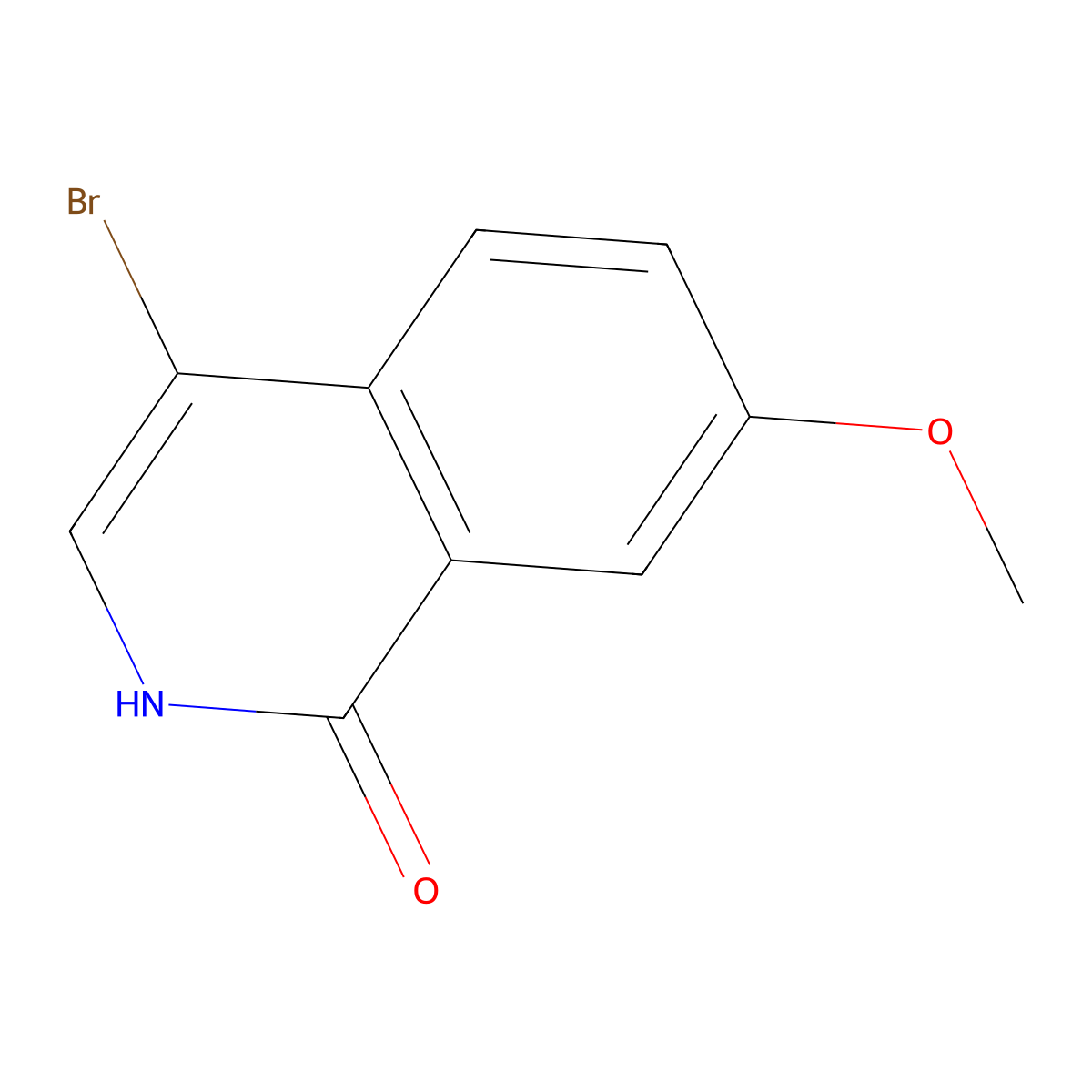 4-Bromo-7-methoxy-1,2-dihydroisoquinolin-1-one molecular structure, CAS 1207448-48-3
