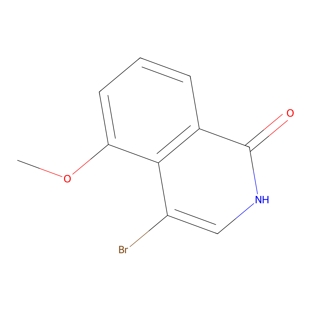 4-Bromo-5-methoxy-1,2-dihydroisoquinolin-1-one molecular structure, CAS 1207448-49-4
