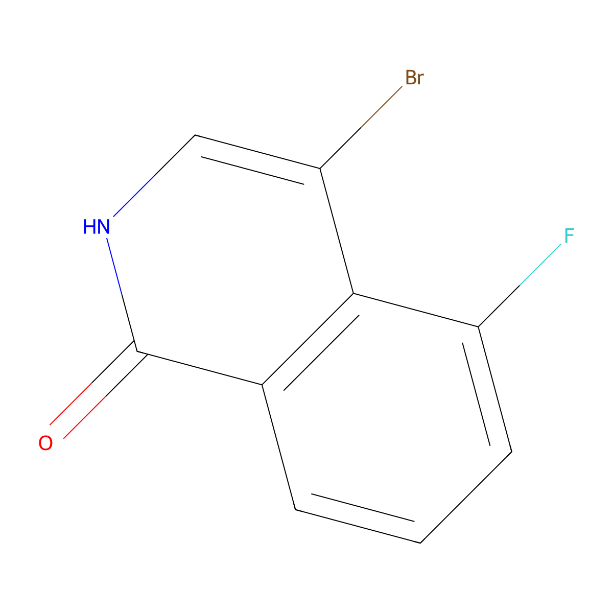 4-Bromo-5-fluoro-1,2-dihydroisoquinolin-1-one molecular structure, CAS 1207448-50-7