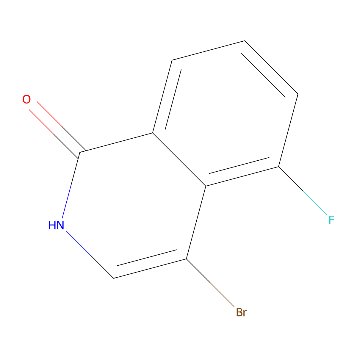 4-Bromo-5-fluoro-1,2-dihydroisoquinolin-1-one molecular structure, CAS 1207448-50-7