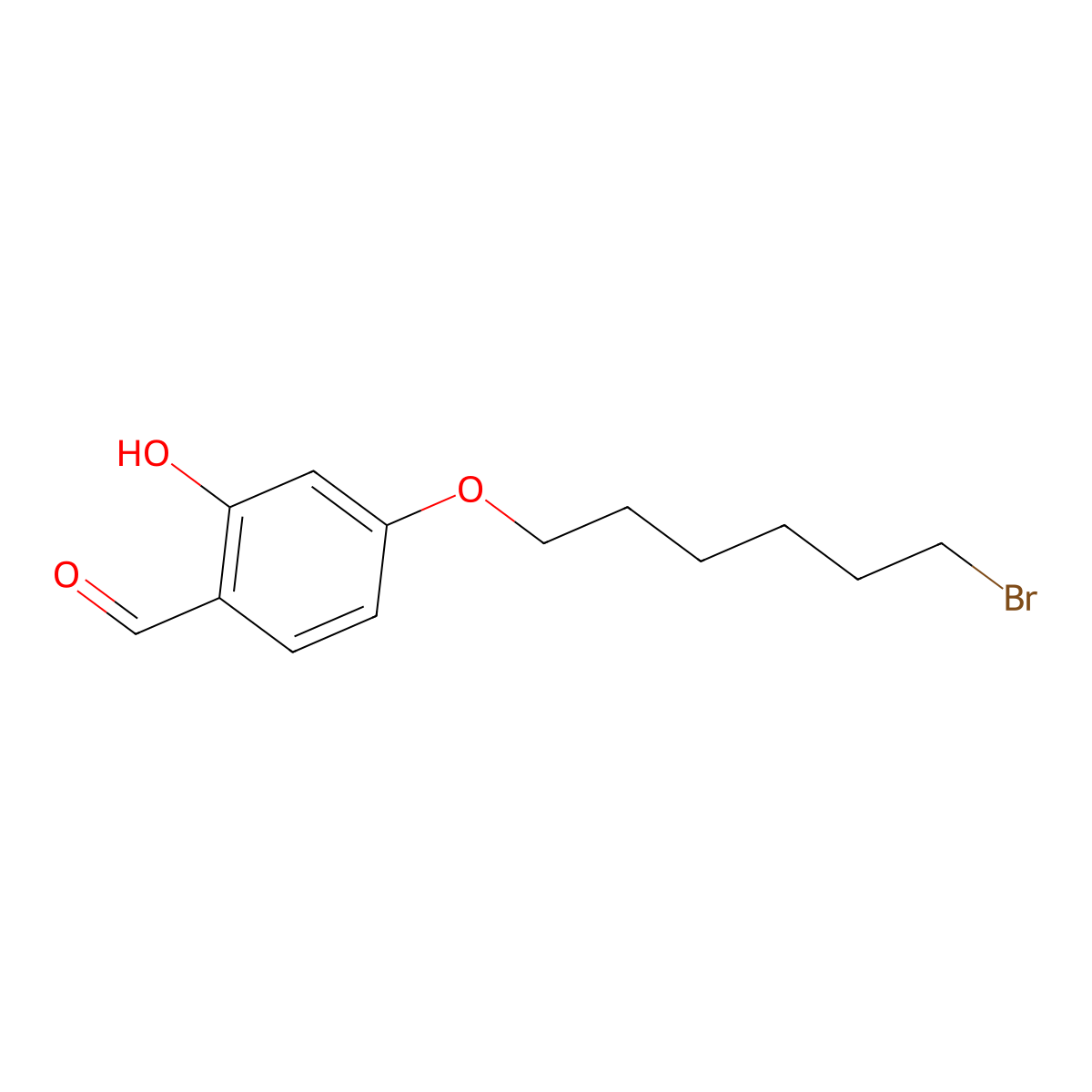 4-((6-Bromohexyl)oxy)-2-hydroxybenzaldehyde molecular structure, CAS 1207448-58-5