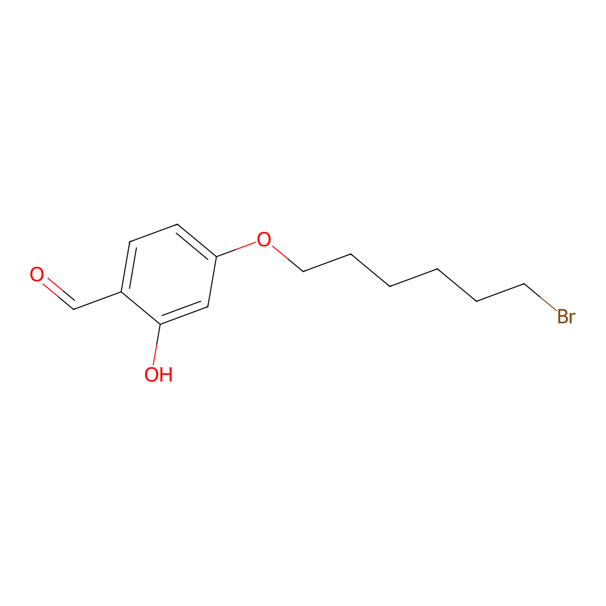 4-((6-Bromohexyl)oxy)-2-hydroxybenzaldehyde molecular structure, CAS 1207448-58-5