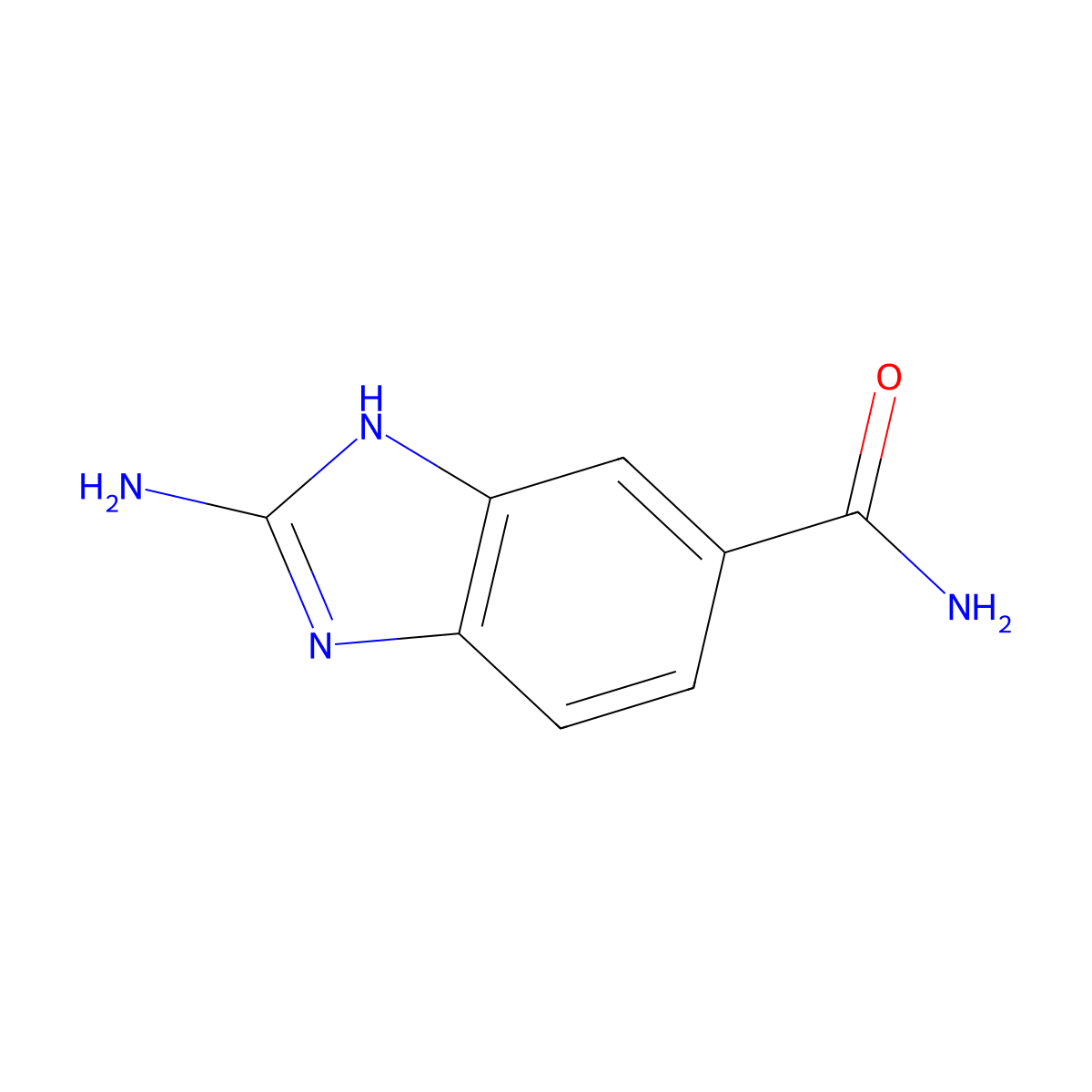 2-amino-1H-benzo[d]imidazole-5-carboxamide molecular structure, CAS 1207452-23-0