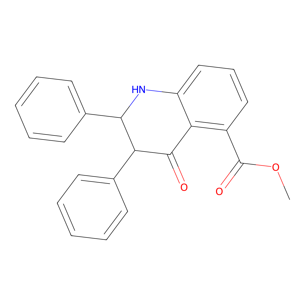 Methyl 4-oxo-2,3-diphenyl-1,2,3,4-tetrahydroquinoline-5-carboxylate molecular structure, CAS 1207452-64-9