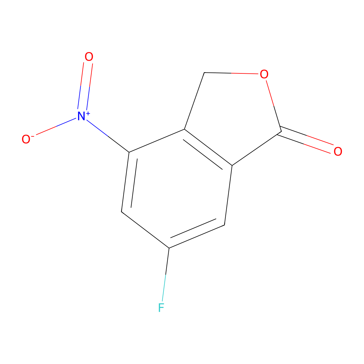 6-Fluoro-4-nitro-2-benzofuran-1(3H)-one molecular structure, CAS 1207453-90-4