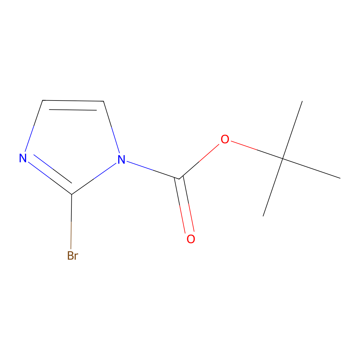tert-Butyl 2-bromo-1H-imidazole-1-carboxylate molecular structure, CAS 1207457-15-5