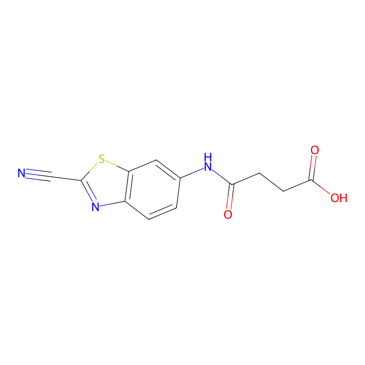 4-((2-Cyanobenzo[d]thiazol-6-yl)amino)-4-oxobutanoic acid molecular structure, CAS 1207457-37-1