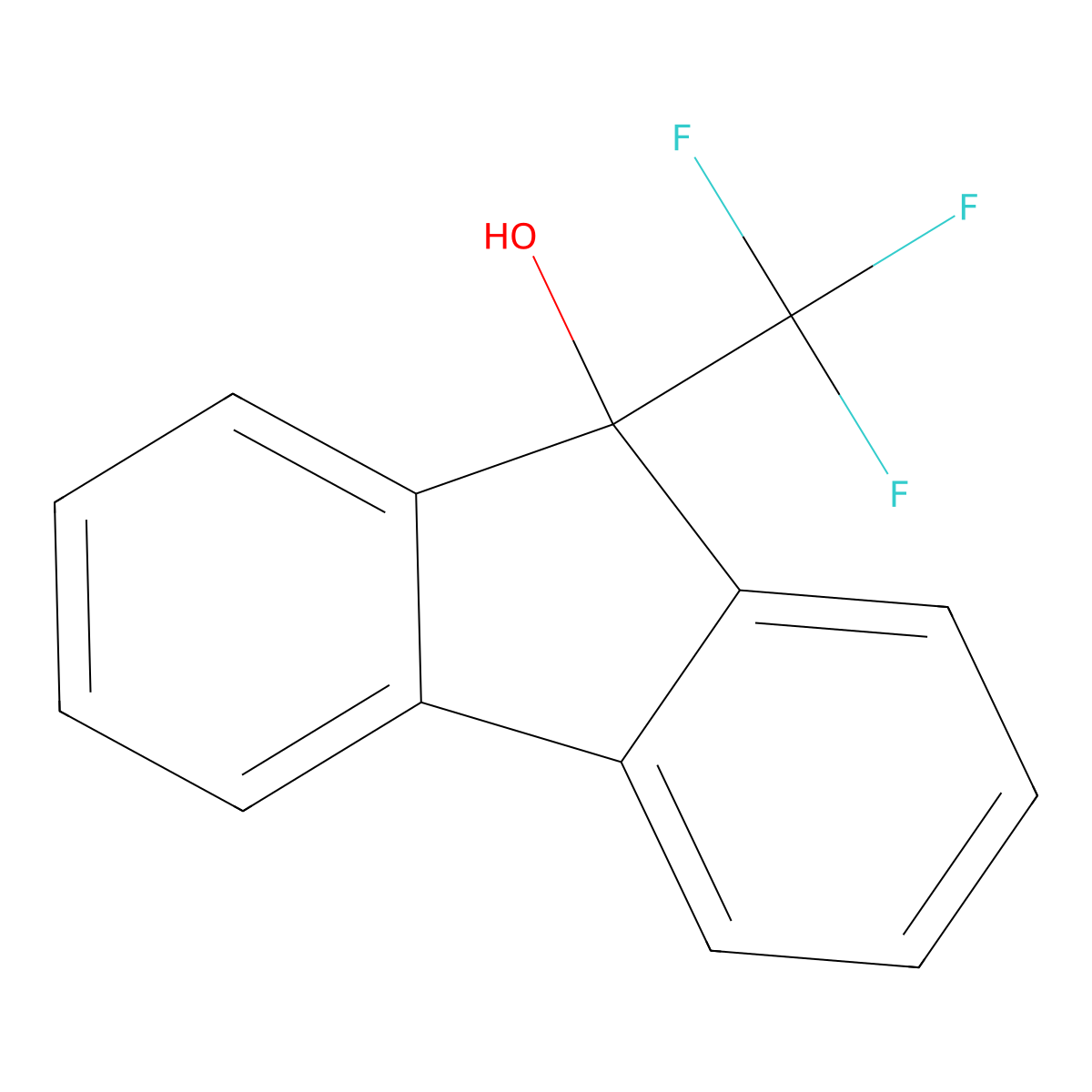 9-(Trifluoromethyl)-9H-fluoren-9-ol molecular structure, CAS 120747-41-3
