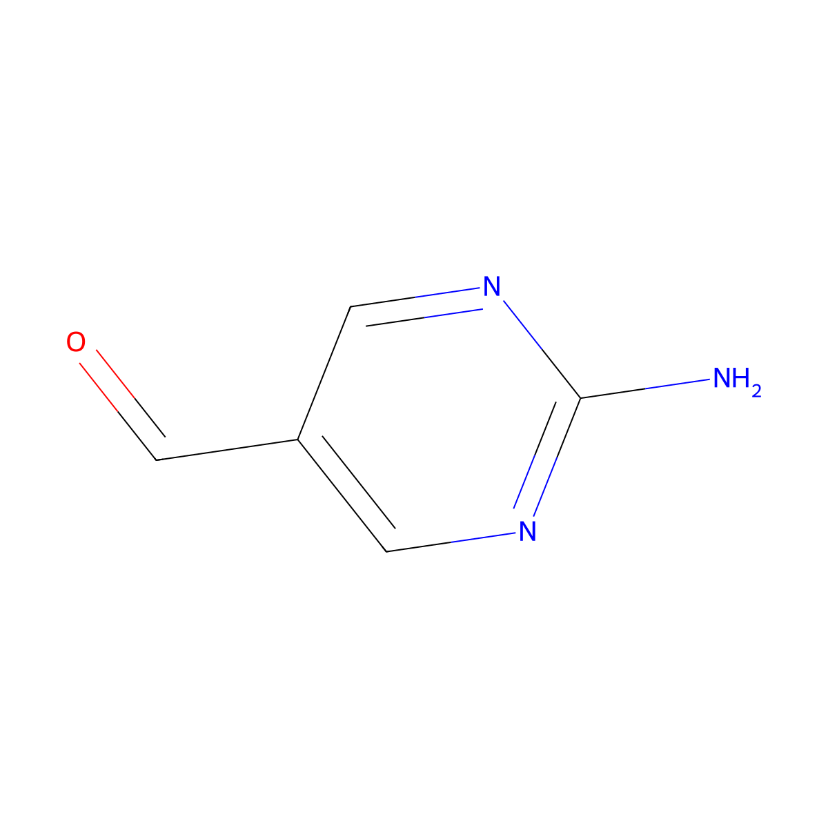 2-Aminopyrimidine-5-carbaldehyde molecular structure, CAS 120747-84-4
