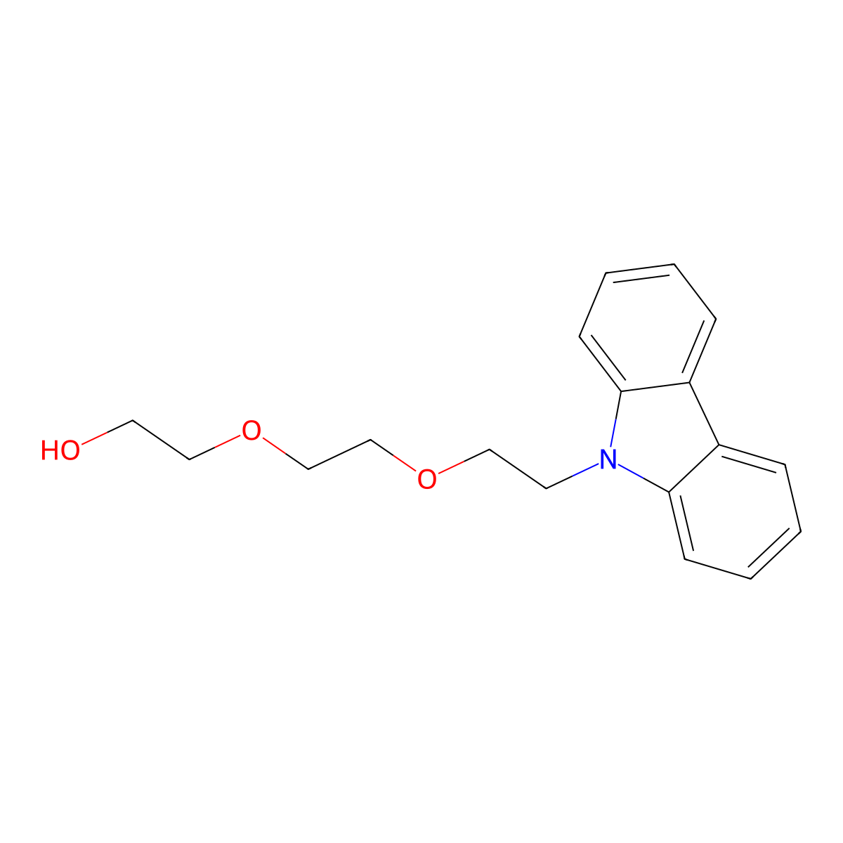 2-(2-(2-(9H-carbazol-9-yl)ethoxy)ethoxy)ethanol molecular structure, CAS 120750-69-8