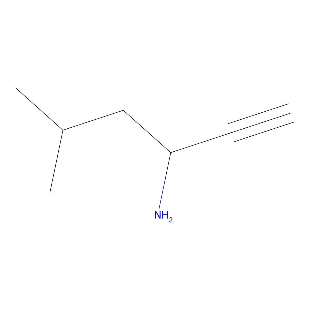 5-Methylhex-1-yn-3-amine molecular structure, CAS 1207502-78-0