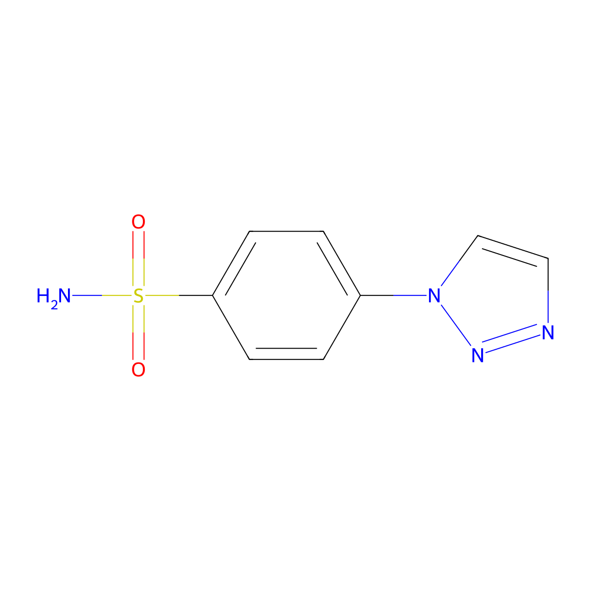 4-(1H-1,2,3-triazol-1-yl)benzene-1-sulfonamide molecular structure, CAS 1207516-58-2
