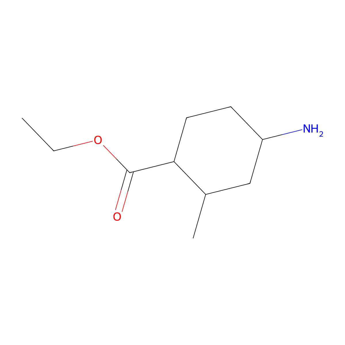 Ethyl 4-amino-2-methylcyclohexane-1-carboxylate molecular structure, CAS 1207529-66-5