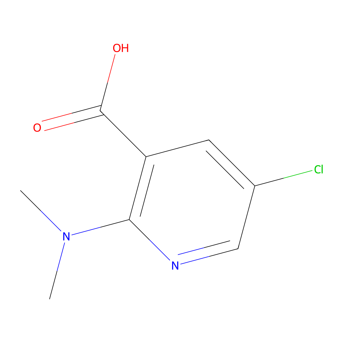 5-Chloro-2-(dimethylamino)nicotinic acid molecular structure, CAS 1207529-85-8