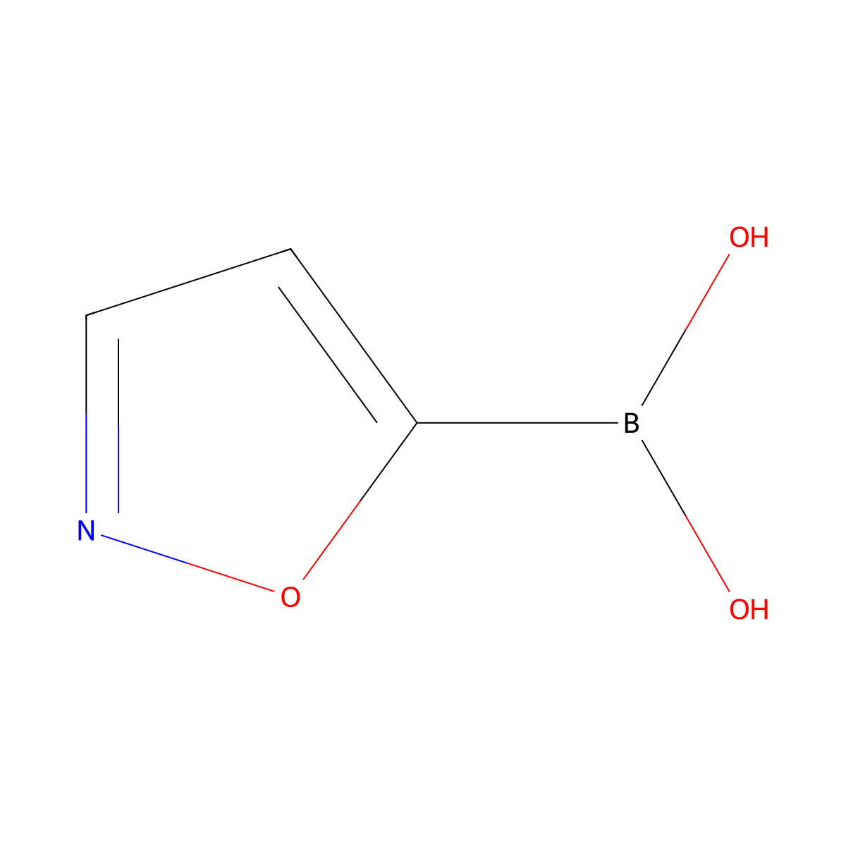 Isoxazol-5-ylboronic acid molecular structure, CAS 1207539-54-5