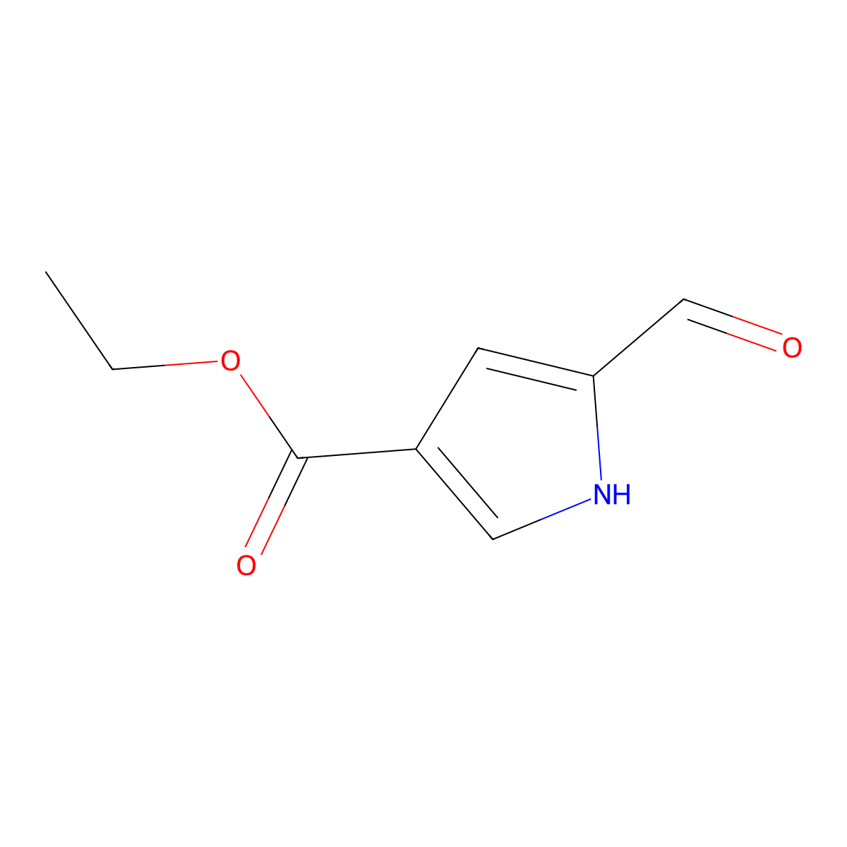 ethyl 5-formyl-1H-pyrrole-3-carboxylate molecular structure, CAS 1207560-64-2
