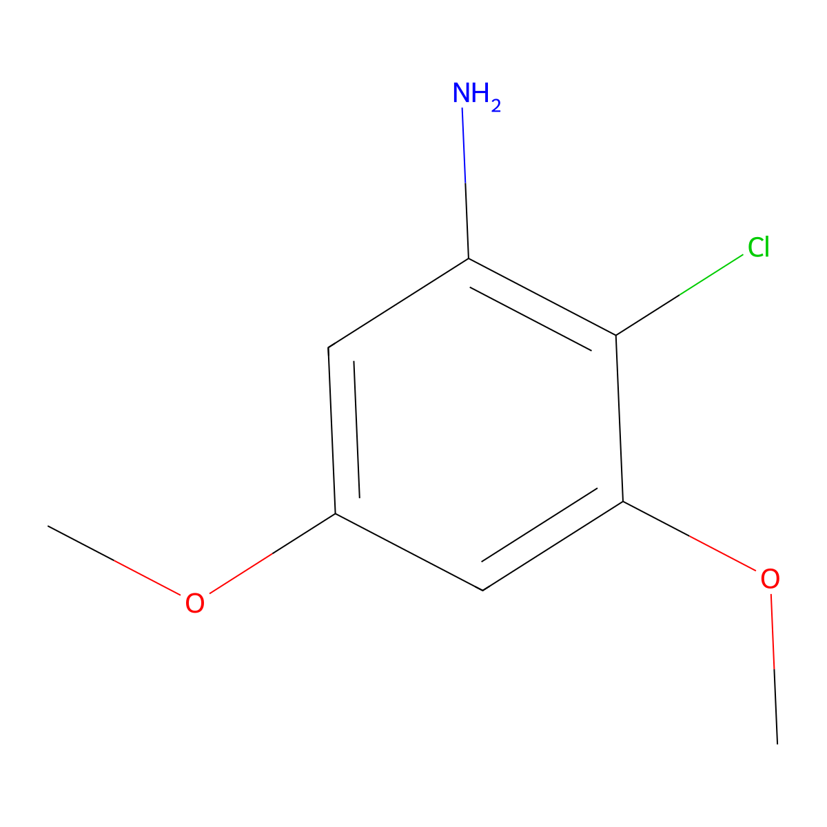 2-Chloro-3,5-Dimethoxyaniline molecular structure, CAS 120758-03-4