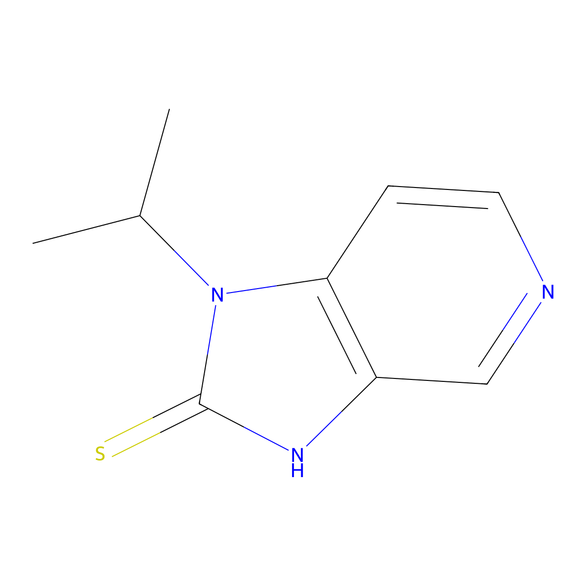 1,3-Dihydro-1-(1-methylethyl)-2H-imidazo[4,5-c]pyridine-2-thione molecular structure, CAS 120759-67-3