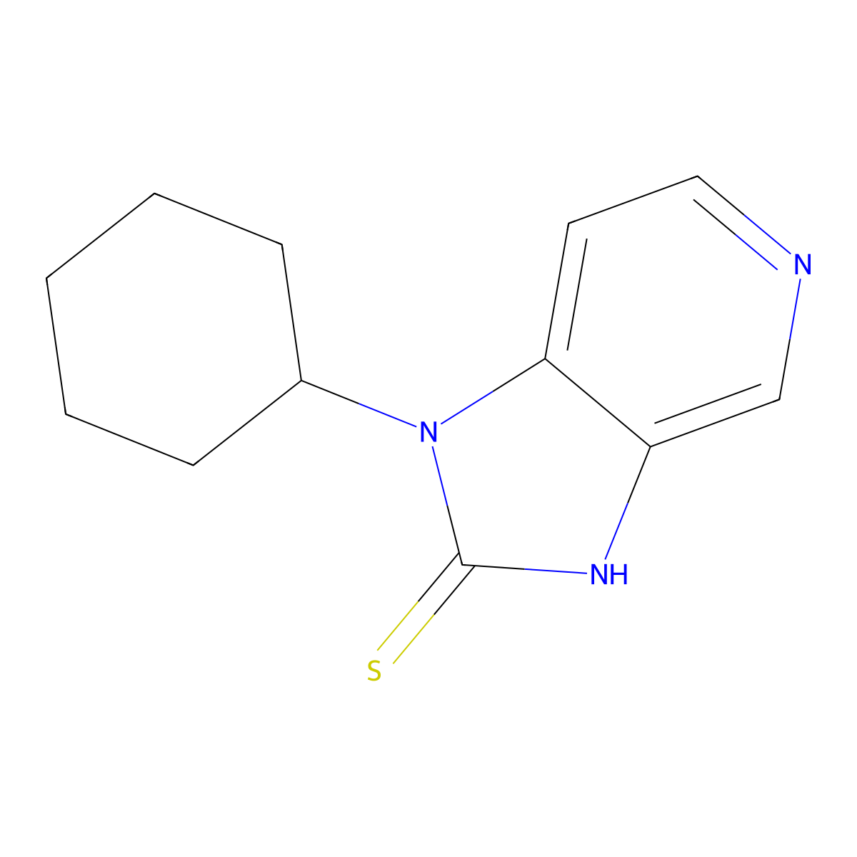 1-cyclohexyl-1H-imidazo[4,5-c]pyridine-2-thiol molecular structure, CAS 120759-69-5