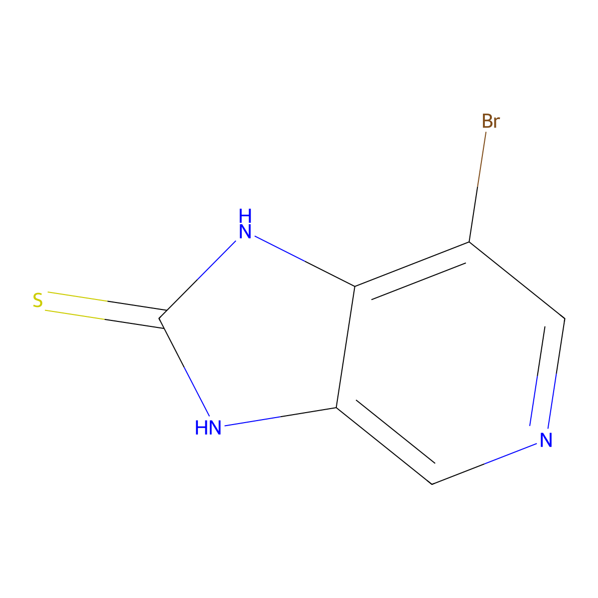 7-bromo-3H-imidazo[4,5-c]pyridine-2-thiol molecular structure, CAS 120759-71-9