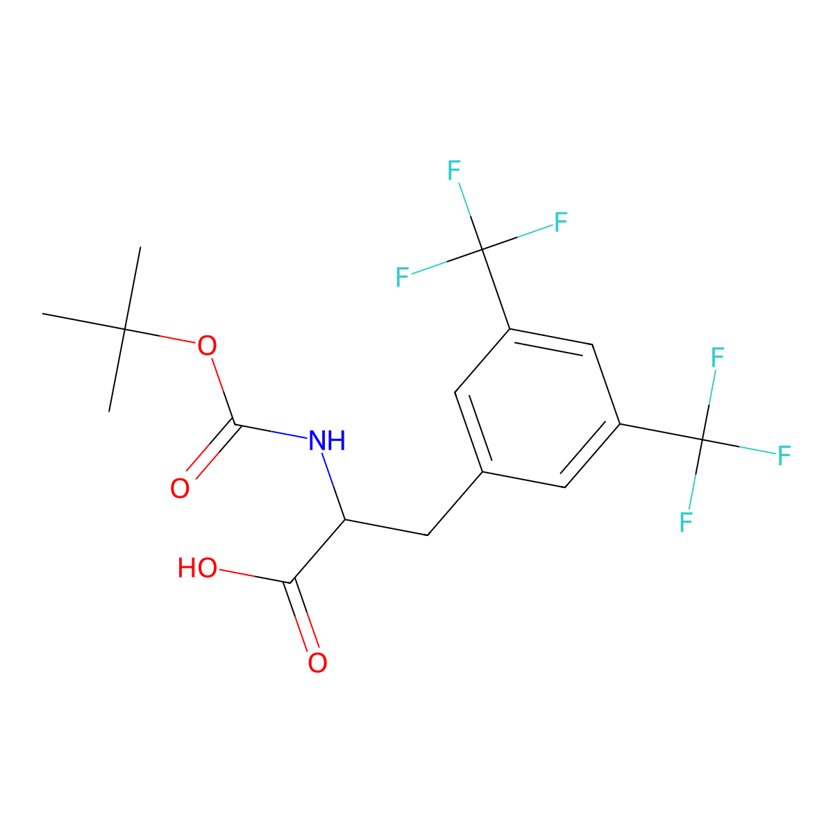 Boc-L-Phe(3,5-(CF3)2)-OH molecular structure, CAS 1207604-30-5