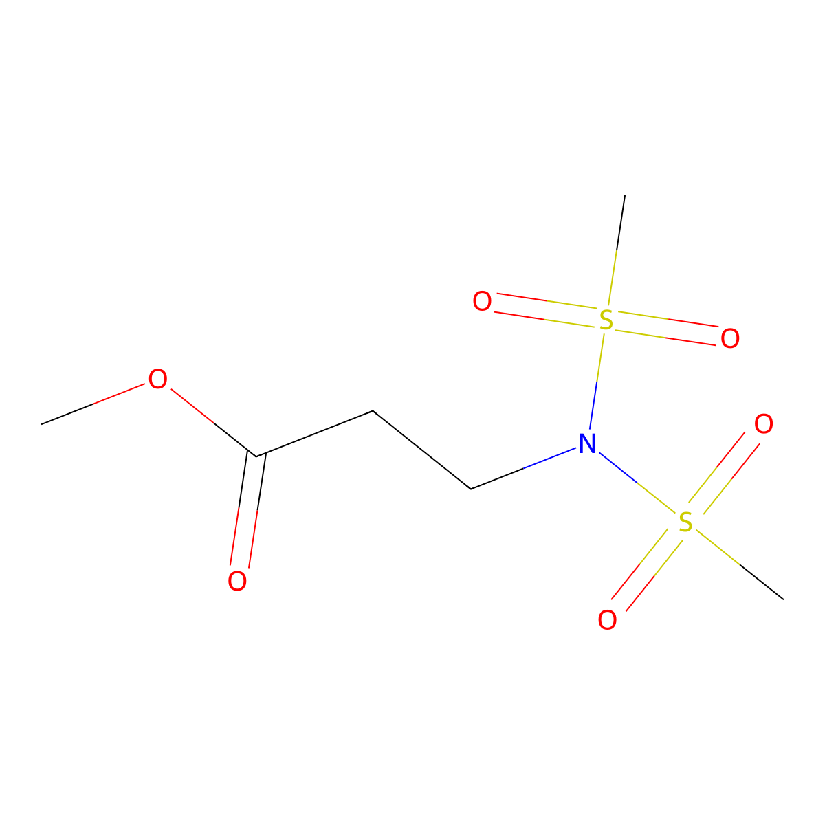 methyl N,N-bis(methylsulfonyl)-beta-alaninate molecular structure, CAS 1207604-92-9