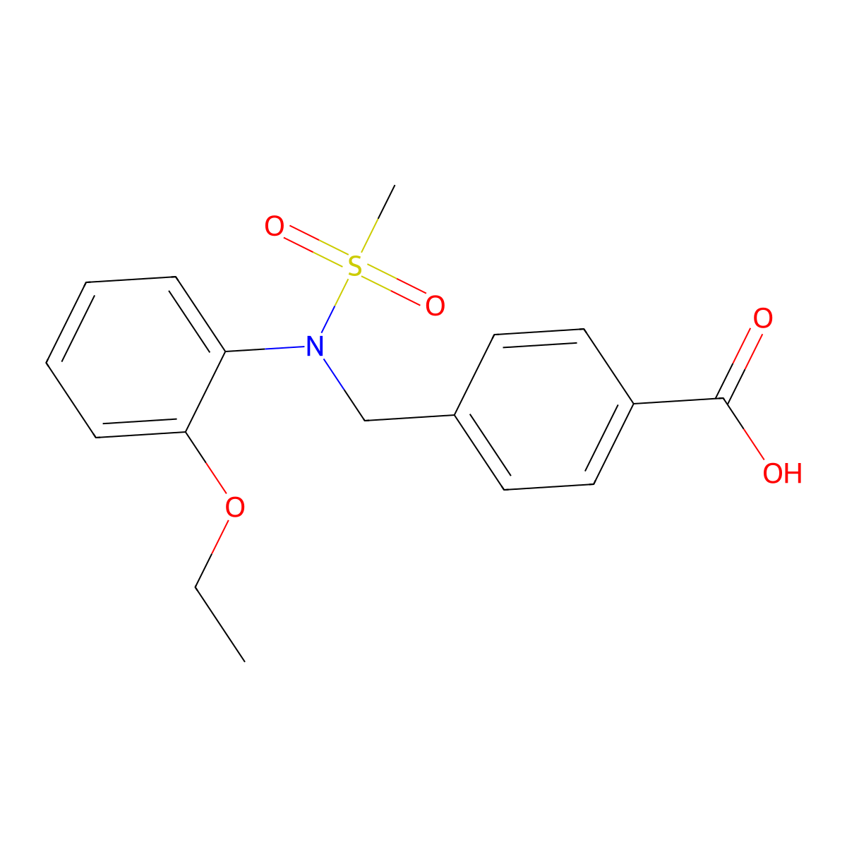 4-{[(2-Ethoxyphenyl)(methylsulfonyl)amino]methyl}benzoic acid molecular structure, CAS 1207606-17-4