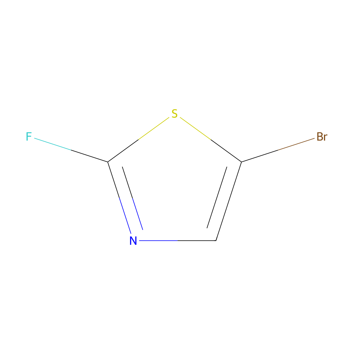 5-Bromo-2-fluoro-1,3-thiazole molecular structure, CAS 1207608-60-3